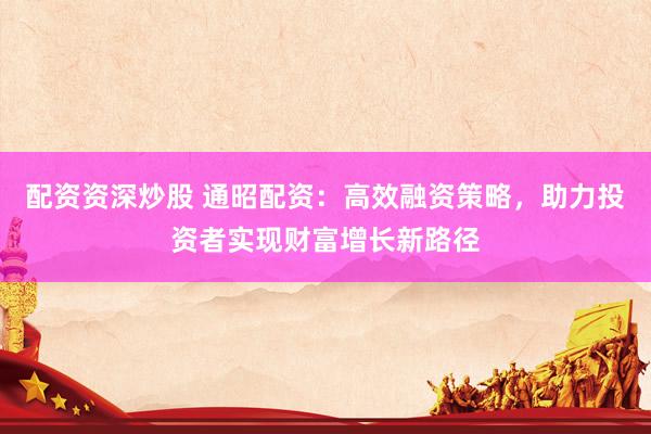 配资资深炒股 通昭配资：高效融资策略，助力投资者实现财富增长新路径