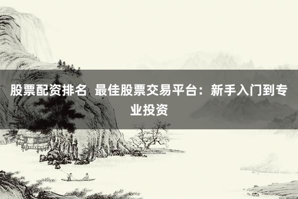 股票配资排名  最佳股票交易平台：新手入门到专业投资