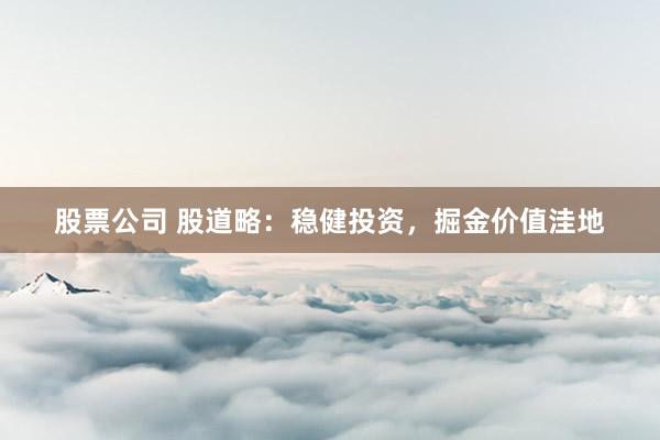 股票公司 股道略：稳健投资，掘金价值洼地