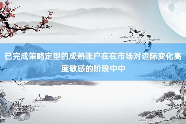 已完成策略定型的成熟账户在在市场对边际变化高度敏感的阶段中中