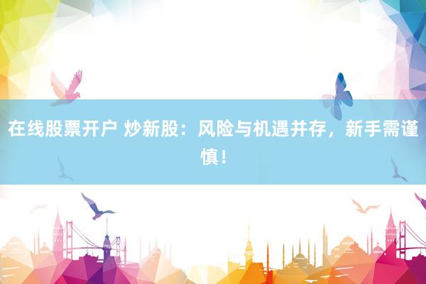 在线股票开户 炒新股:风险与机遇并存,新手需谨慎!